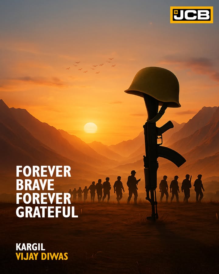 Saluting our bravehearts for their supreme sacrifice. Jai Hind. JCB JCBIndia BharatKaJCB JCBMachines JCBLovers JCBKiKhudai JCBFamily ConstructionIndustry ConstructionMachinery ConstructionIndia KargilVijayDiwas KargilVijayDiwas2025 Saluting our bravehearts for their supreme sacrifice. Jai Hind