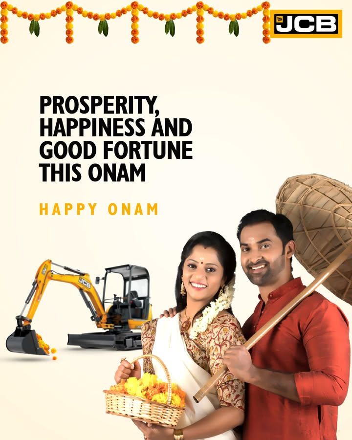 Wishing you a harvest of happiness and a festival of togetherness this Onam. JCB JCBIndia BharatKaJCB JCBMachines JCBLovers JCBKiKhudai JCBFamily ConstructionIndustry ConstructionMachinery ConstructionIndia Onam Onam2025 Kerala Wishing you a harvest of happiness and a festival of togetherness this Onam