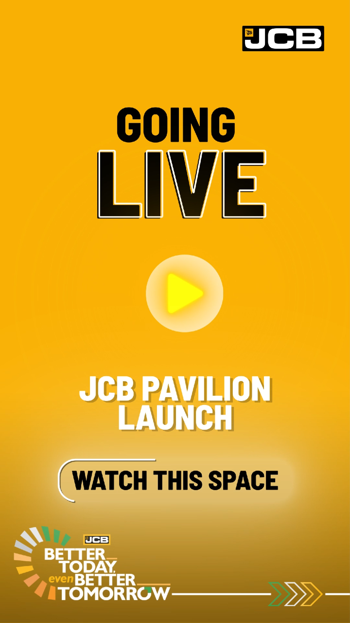 Going live with the JCB pavilion launch, watch this space JCB JCBIndia BharatKaJCB JCBMachines JCBLovers JCBKiKhuda...