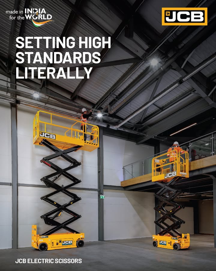 Reach new heights safely with the JCB Electric Scissor, designed for secure and reliable work above ground
