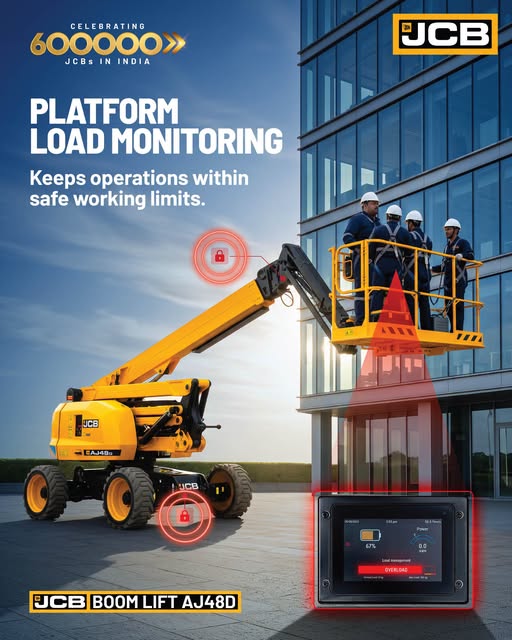 JCB Boom Lift AJ48D has been designed for ultimate operator safety