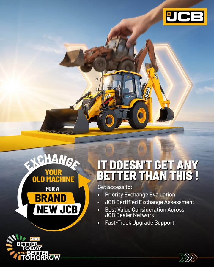 Time for a change. Time to upgrade. Experience a better way to own a JCB at bauma CONEXPO INDIA 2026
