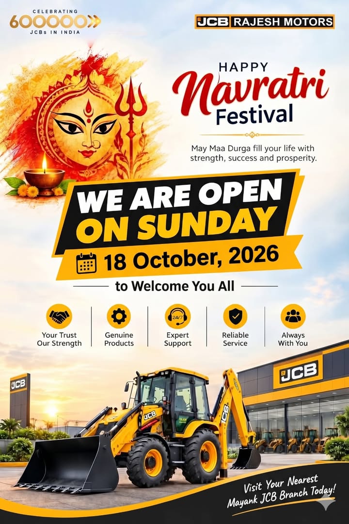  HAPPY NAVRATRI FROM JCB RAJESH MOTORS May Maa Durga bless you and your family with strength, success, happin...