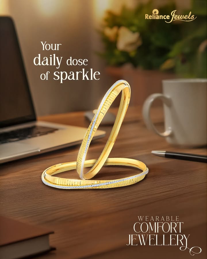 In the hustle and bustle of life, let our little sparkle be your daily companion Wearable comfort jewellery by Reliance Je...