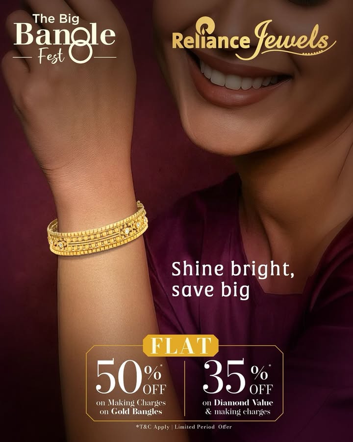 Grab all the shimmer you can with unmissable offers Indulge in our Big Bangle Fest with Flat 50 OFF on making charges of...