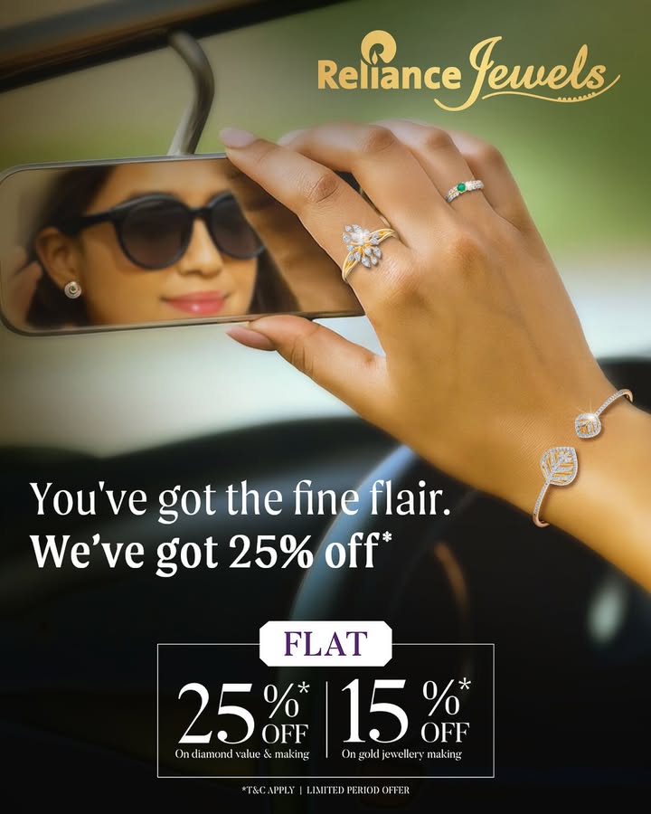 Choose a shine that matches your unmatched taste Enjoy FLAT 25 OFF on diamond value and making charges, and Flat 15 OF...