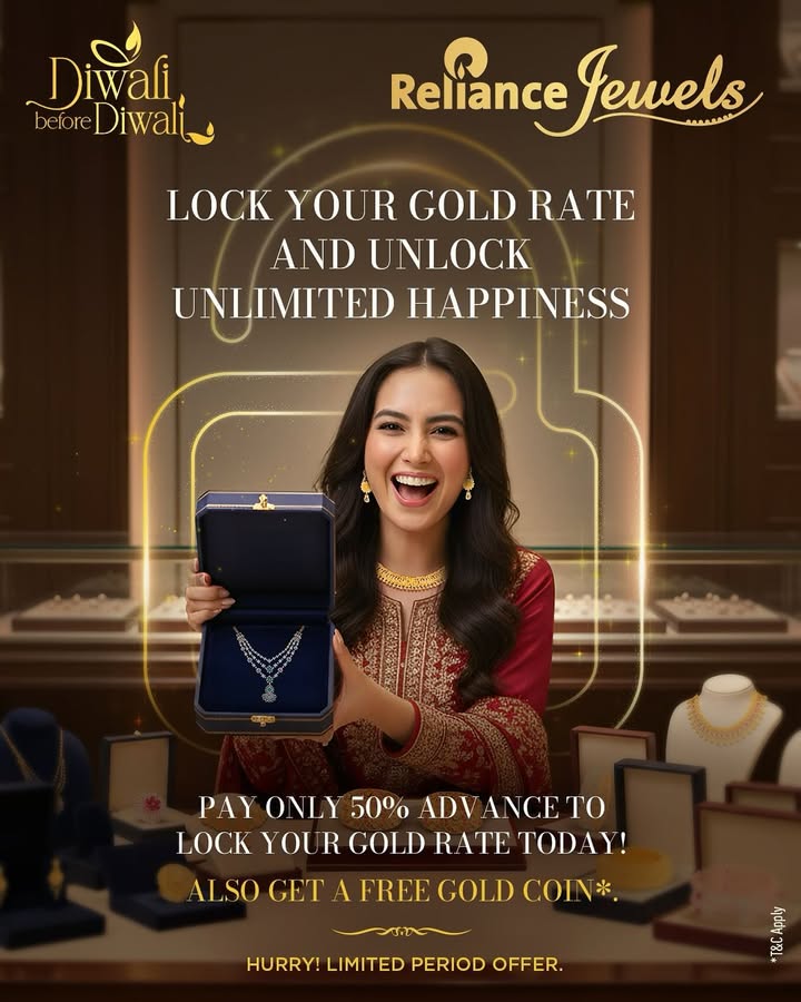 Protect yourself from rising gold rates and unlock unlimited happiness Pre book your jewellery today by paying just 50 in...