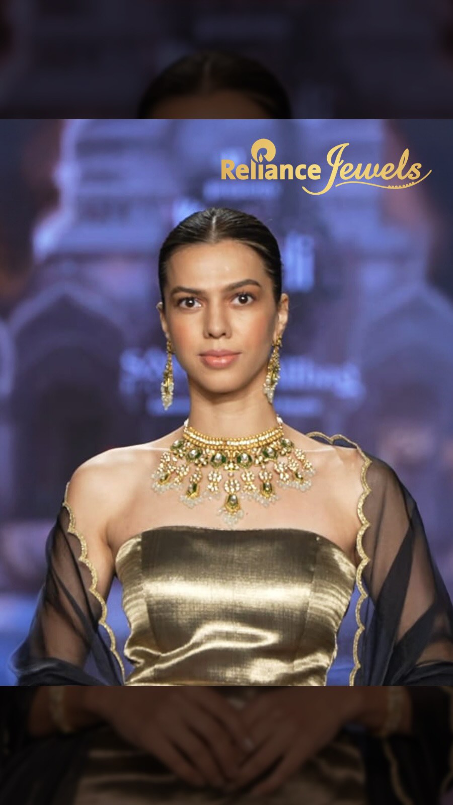 Heres another glimpse of the spectacular fashion show organized by Times Fashion Week, where our intricate gold and diamond ...