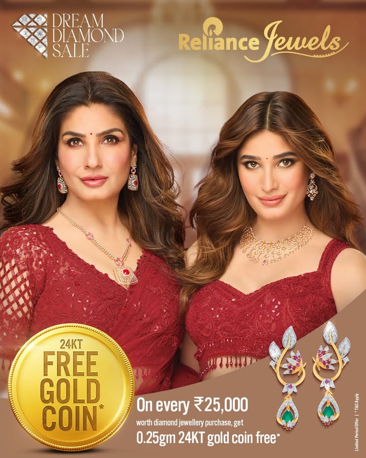 Heres Raveena R Tandon and Rasha Thadani looking absolutely stunning in our diamond jewellery