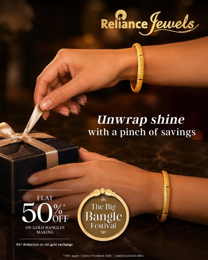 Who doesn t love a glow that keeps on giving Enjoy FLAT 50 OFF on gold bangle making charges and FLAT 99 OFF on the g...