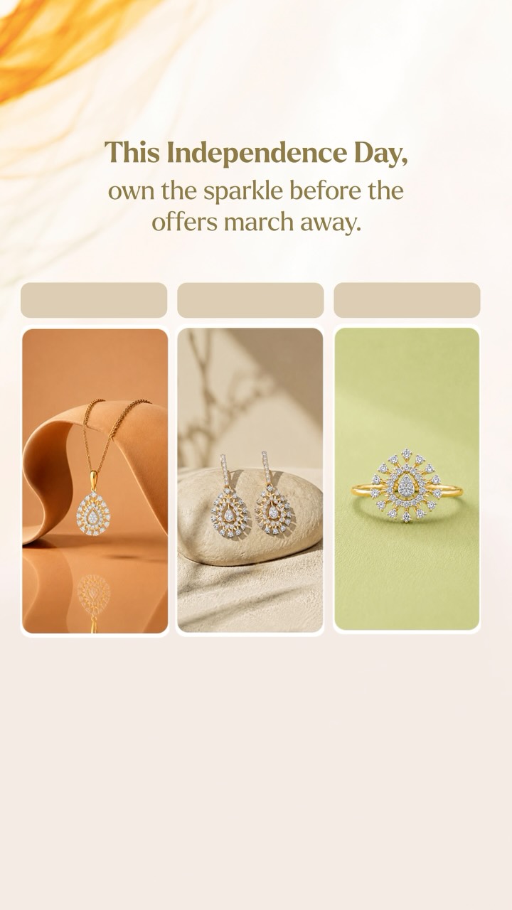 Make this Independence Day a little more dazzling Shop our specially curated diamond jewellery sets at offers you wont wa...