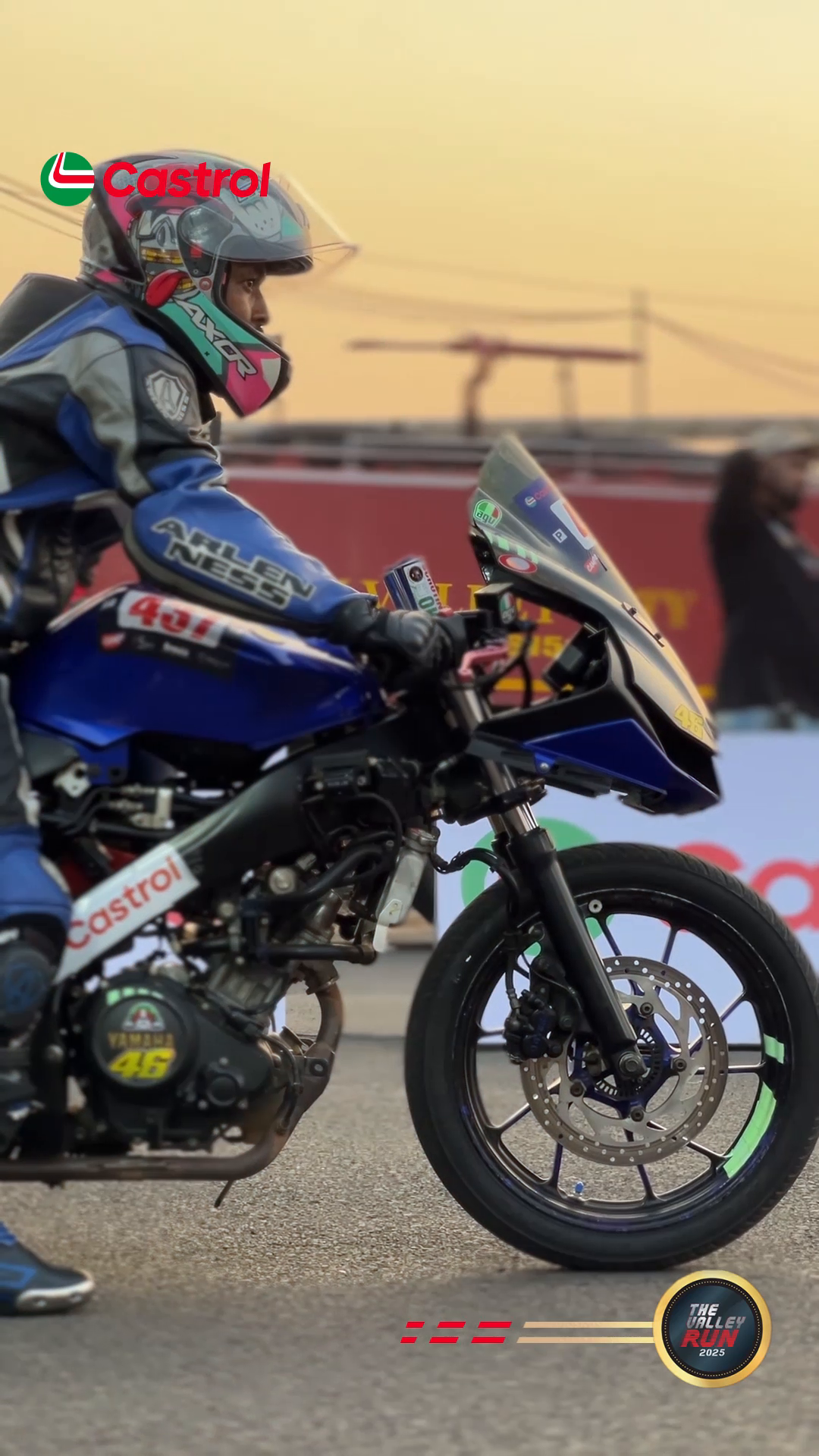 The crowd was charged. The bikes were locked in