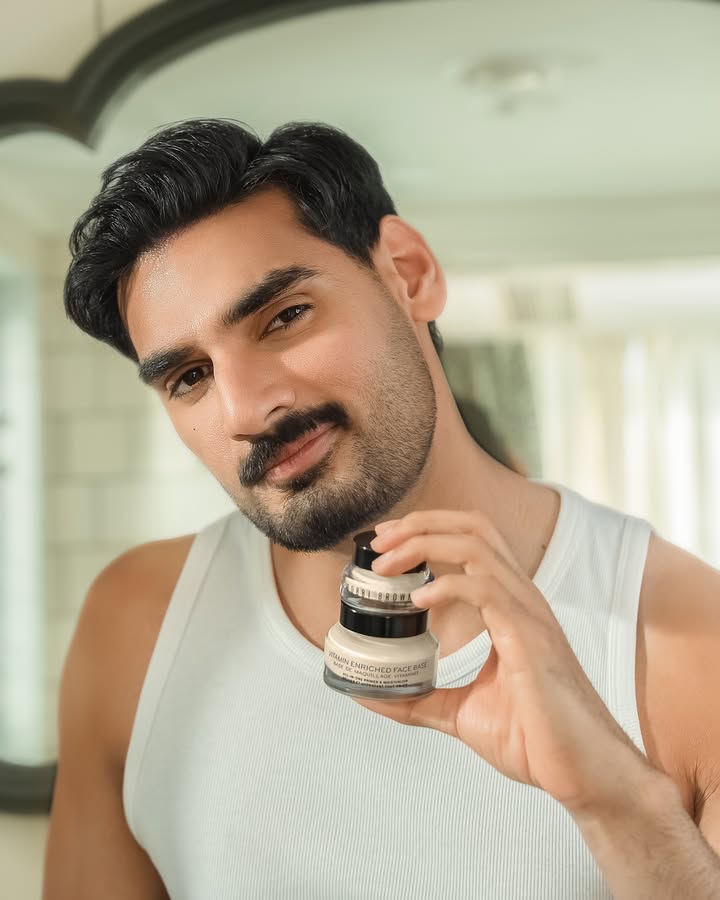 Caught in action ahan.shetty stocking up Vitamin Enriched Face Base in 2 sizes never without the essentials