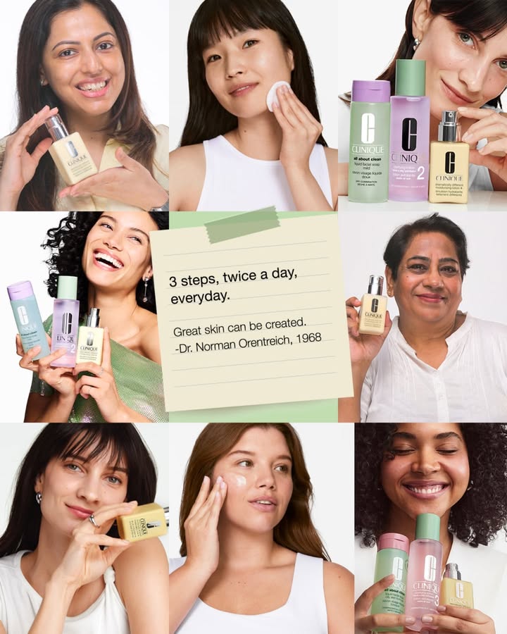 File this under great skin essentials. 3 steps. Twice a day. Every day. Thats all it takes