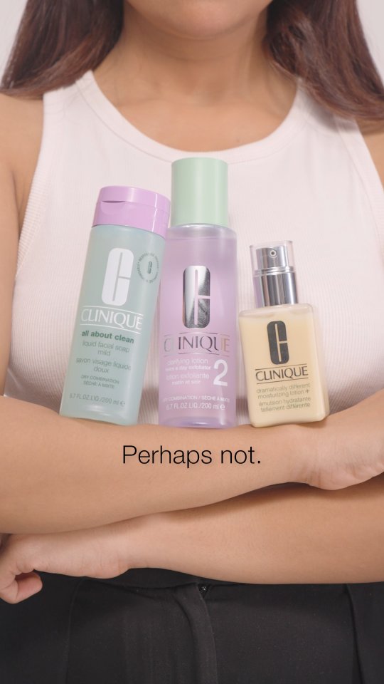 A million skincare products Tempting. But when your routine is built by dermatologists, you only need three