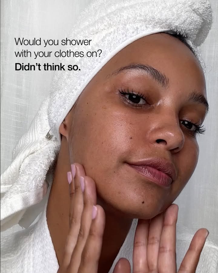 You wouldnt shower with your clothes on, so why cleanse your face with makeup still on Double cleansing helps remove makeu...
