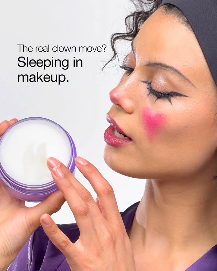 The real move Not removing your Halloween makeup Melt off makeup SPF with Take The Day Off Cleansing...