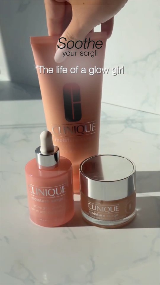 Soothe your scroll with these winter essentials Moisture Surge Active Glow Serum With 5 lactic acid, hyaluron...