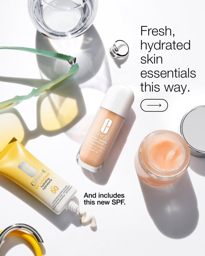 A few essentials to keep your skin hydrated. Moisture Surge 100H for instant hydration that lasts and lasts