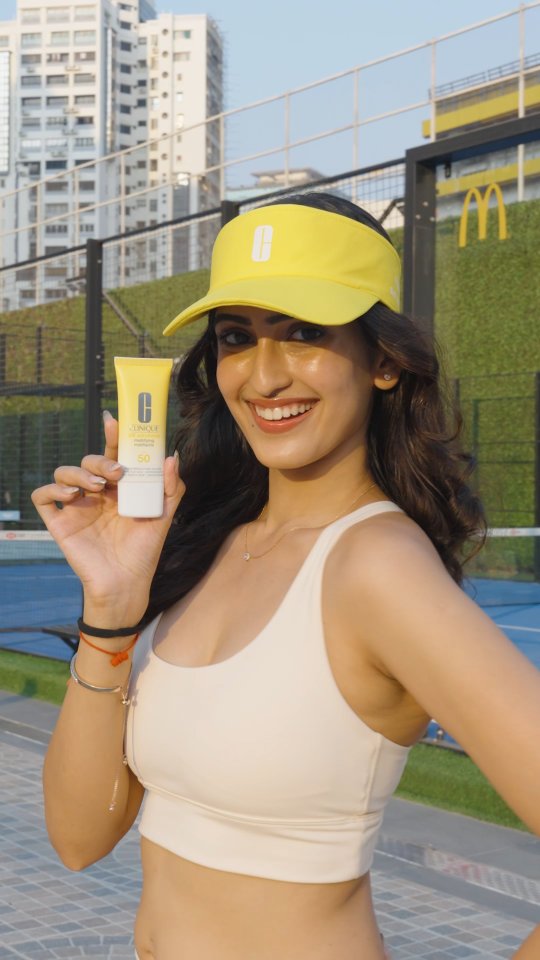 Suns out. Game on. Serving looks, rallies, and real protection with UV Solutions SPF 50 taking center court