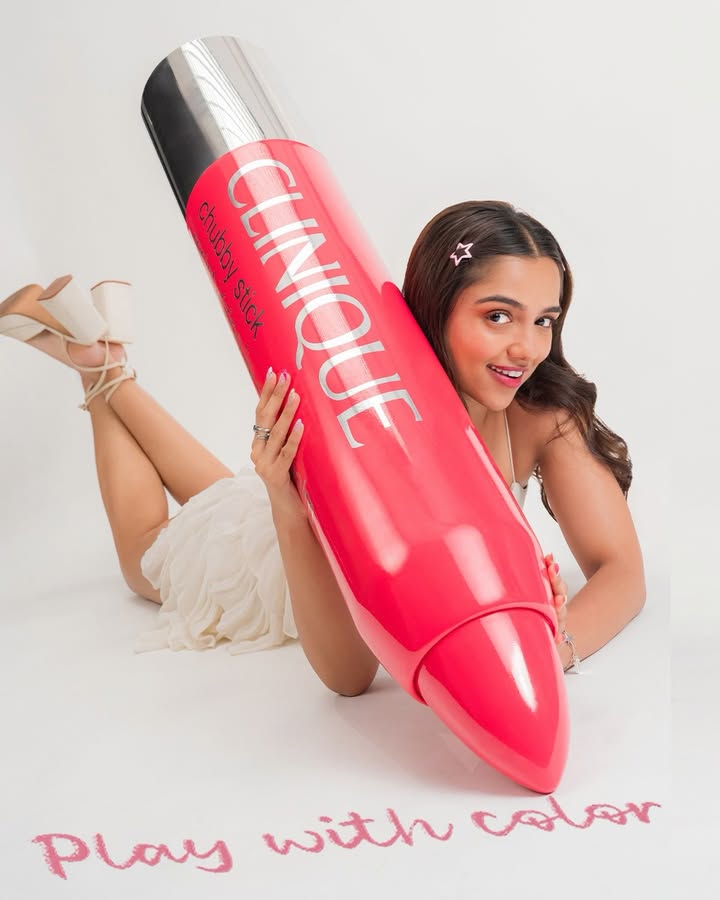 Ahsaas Channa serving her winning hand, one Chubby Stick at a time