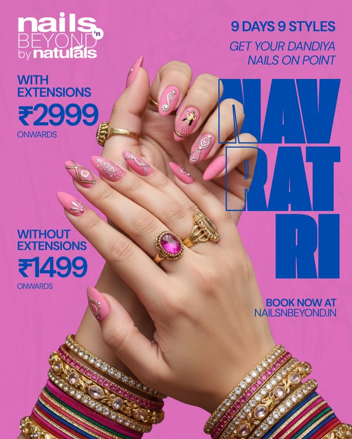 9 days, 9 styles, endless nail vibes Only at NailsNBeyond NailsNBeyond NailArt NailSalonIndia NailGoals NailExtens...