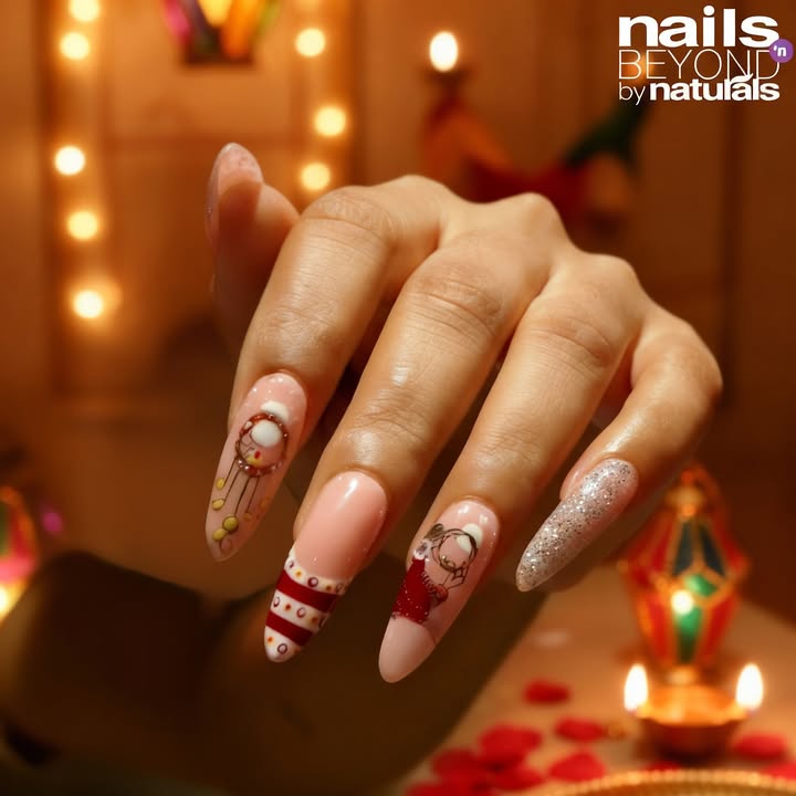  Karva Chauth ready nails that shine as bright as your love Done at nails