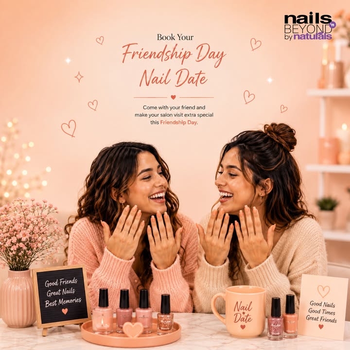 Celebrate Friendship Day with the one who makes every moment brighter Come with your bestie to Nails n Beyond, enjo...