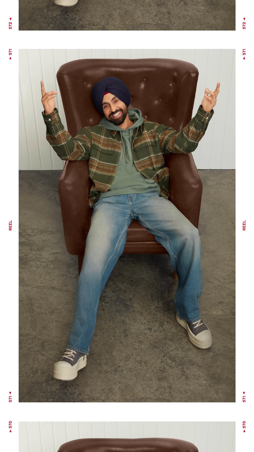 He wears easy like a mood. diljitdosanjh, Easy In Levis Baggy fits. Built for the flow, and everything that follows