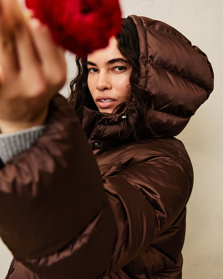 The simplest way to winter up a fit. Add puff.