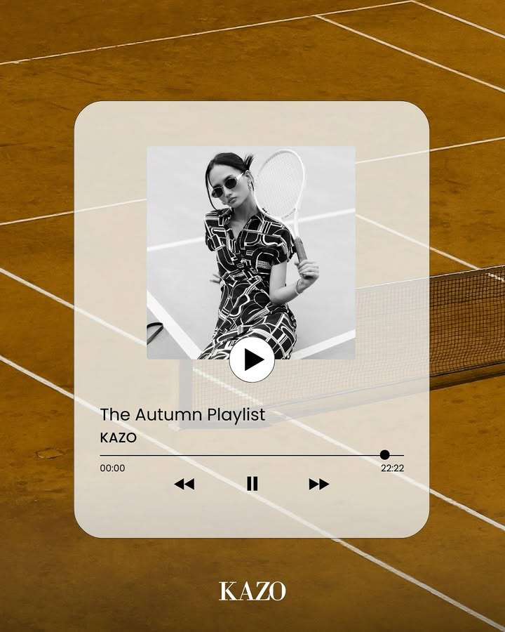 Press play on Autumn Our ultimate playlist is here made for cozy evenings, city strolls, and every KAZO Woman momen...