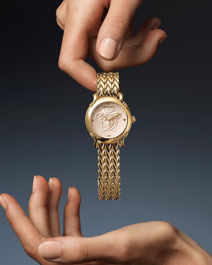 Indulge in the art of time. Versace timepieces blend haute couture with high performance craftsmanship