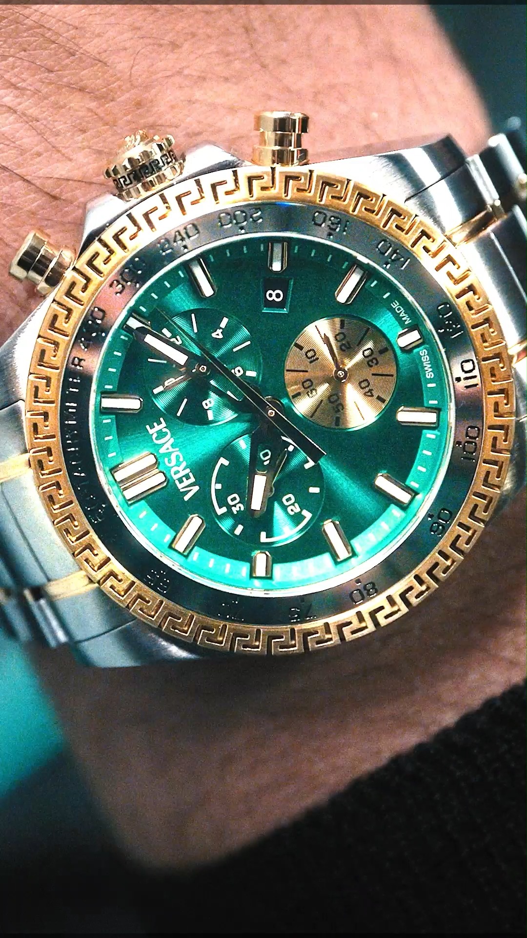 Own the night. Own the black. Own the Versace. Now available at Just Watches. Link in bio