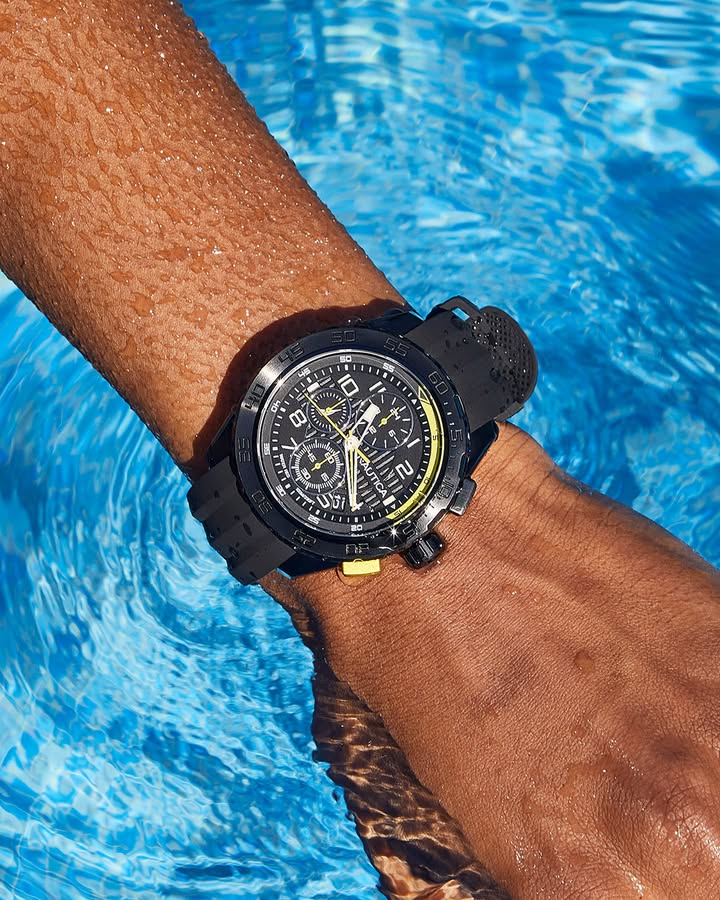 Your plus one to every pool party. Nautica watches styled to splash, now at Just Watches