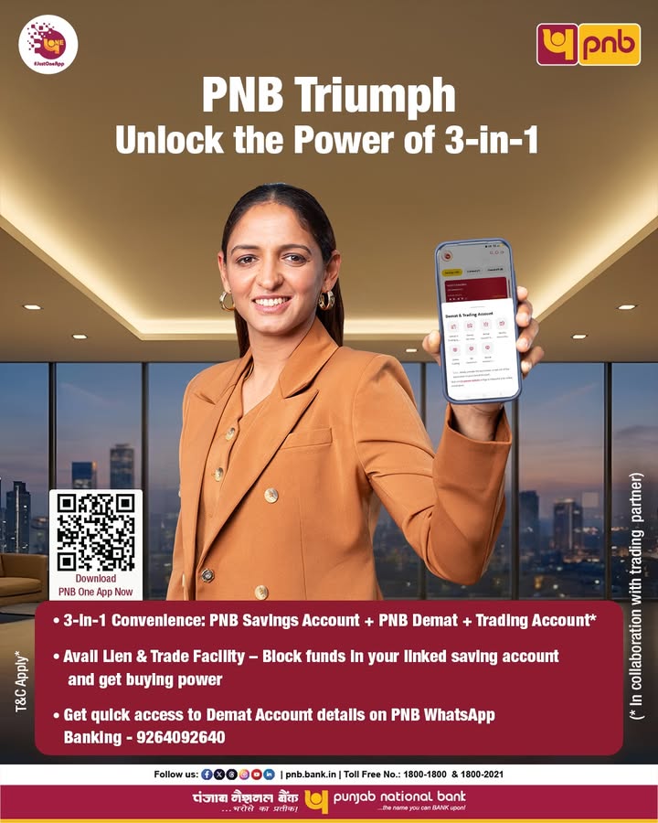 From savings to the stocks, PNB Triumph 3 in 1 Account keeps everything connected and within reach