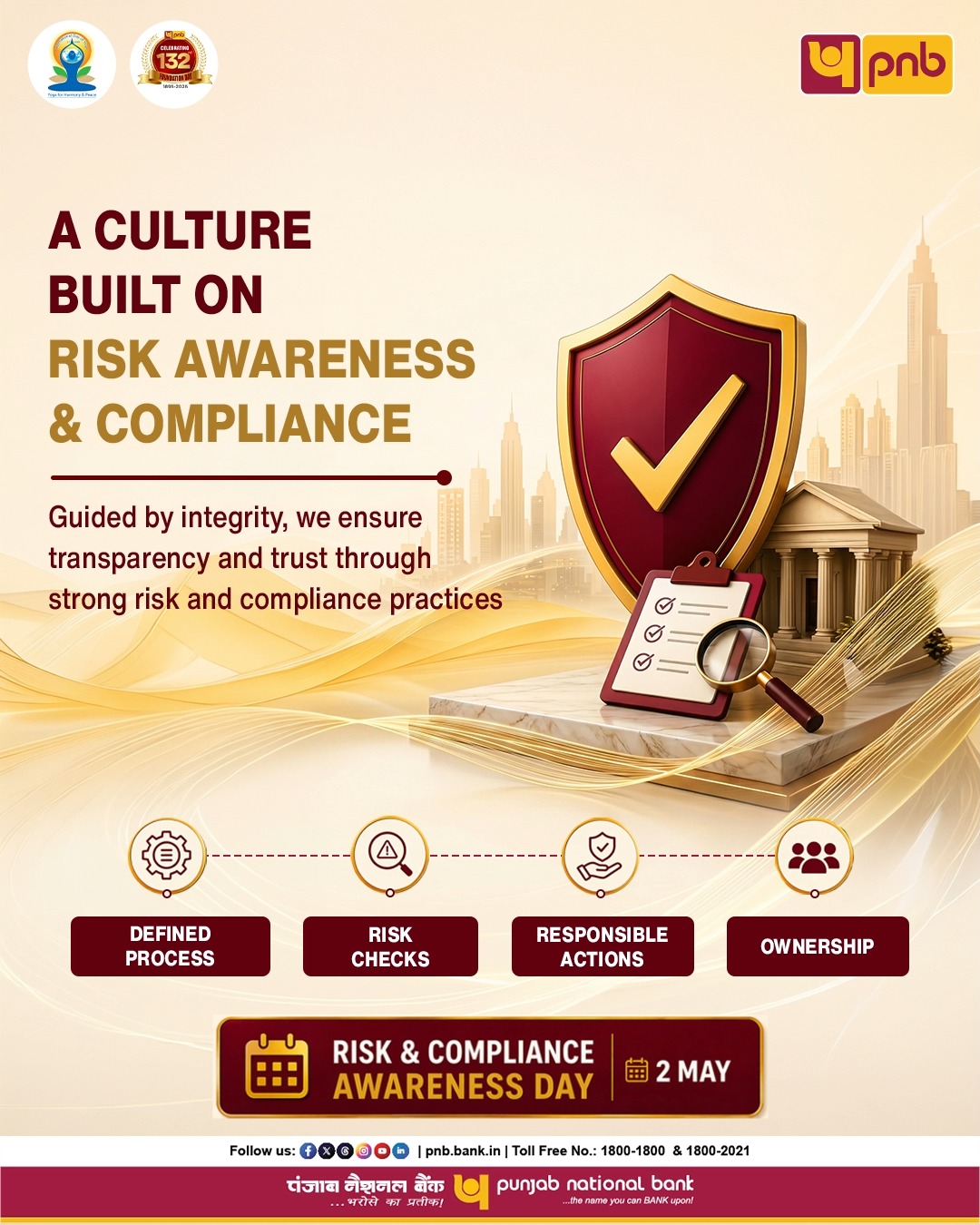 To reinforce proactive risk management, ethics, values, and compliance, Punjab National Bank is observing Risk Compliance ...