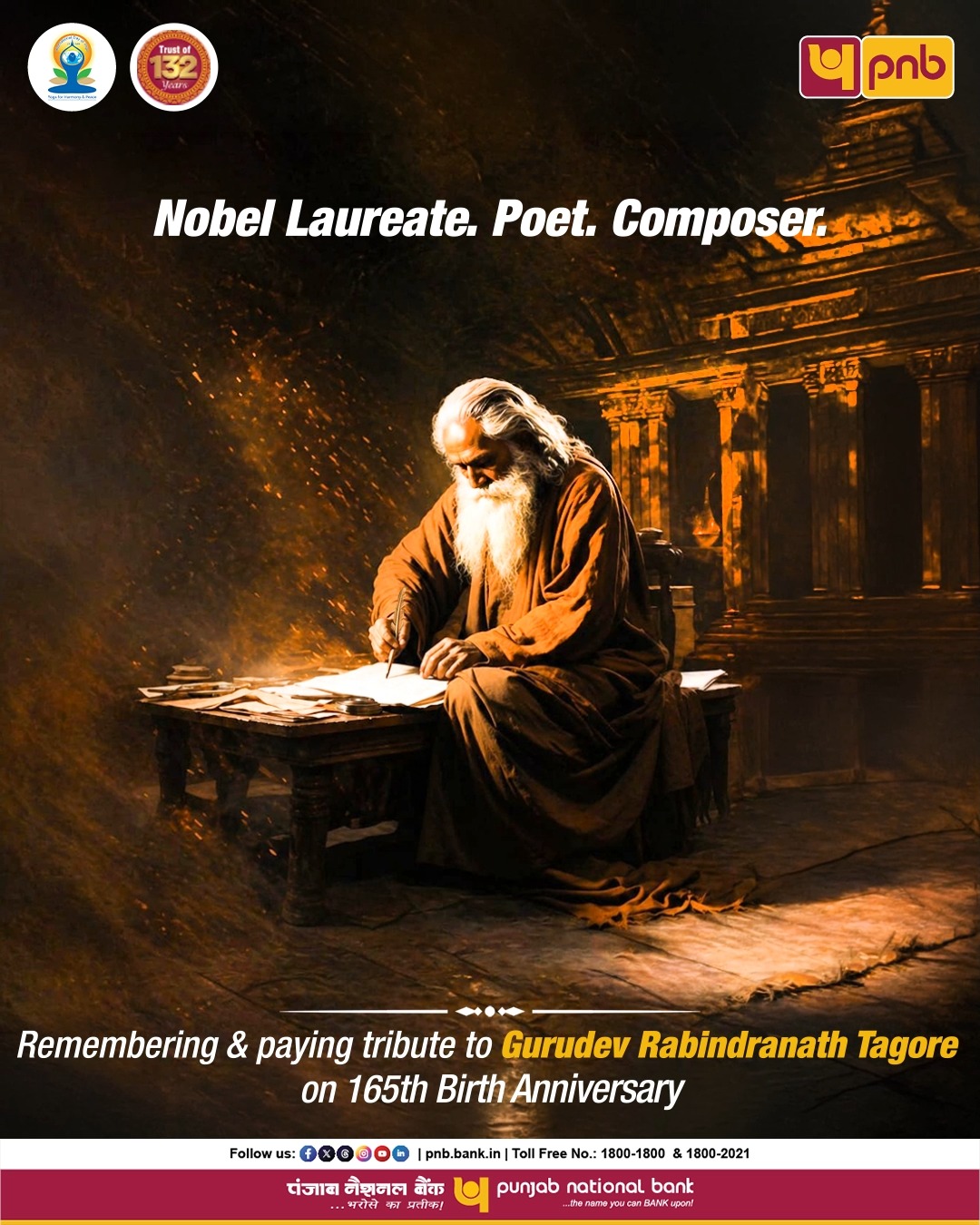 Indias first Nobel Laureate in Literature and the man behind two national anthems