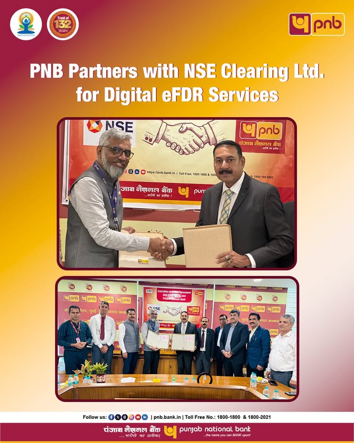 In a first of its kind development, Punjab National Bank entered into a landmark agreement with NSE Clearing Ltd