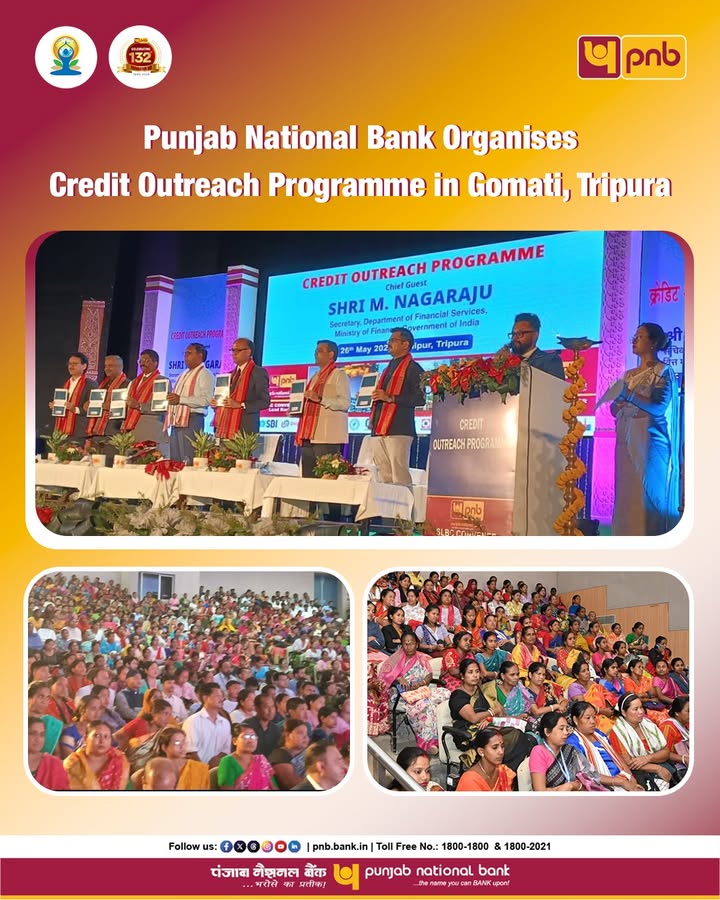 Under the aegis of SLBC Tripura, Punjab National Bank, as the Convenor Bank, organised the Credit Outreach Programme in Goma...