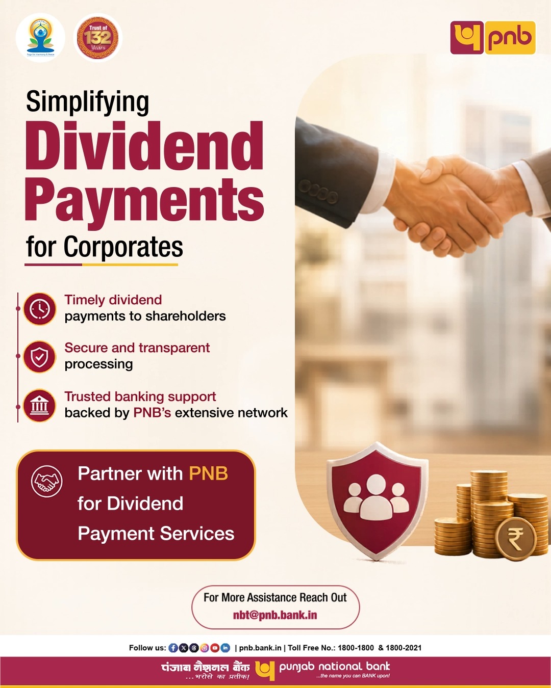 Ensure timely payments, secure processing, and a smooth shareholder experience with PNB Dividend Payment Services