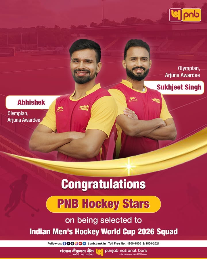 A Proud Moment for the PNB Parivar Huge congratulations to Abhishek Sukhjeet Singh on being selected for Indian Men s Hoc...