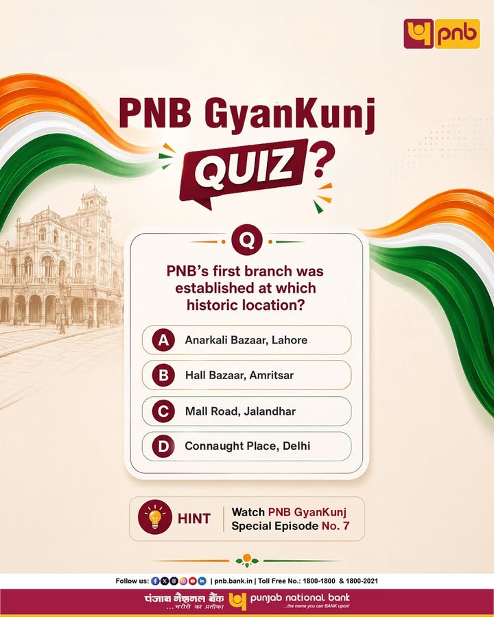 Where did PNBs banking journey begin Comment the right answer below Need a Hint Watch PNB GyanKunj Special Episode No
