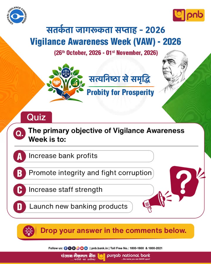 Do you know the core goal behind Vigilance Awareness Week Comment your answer below