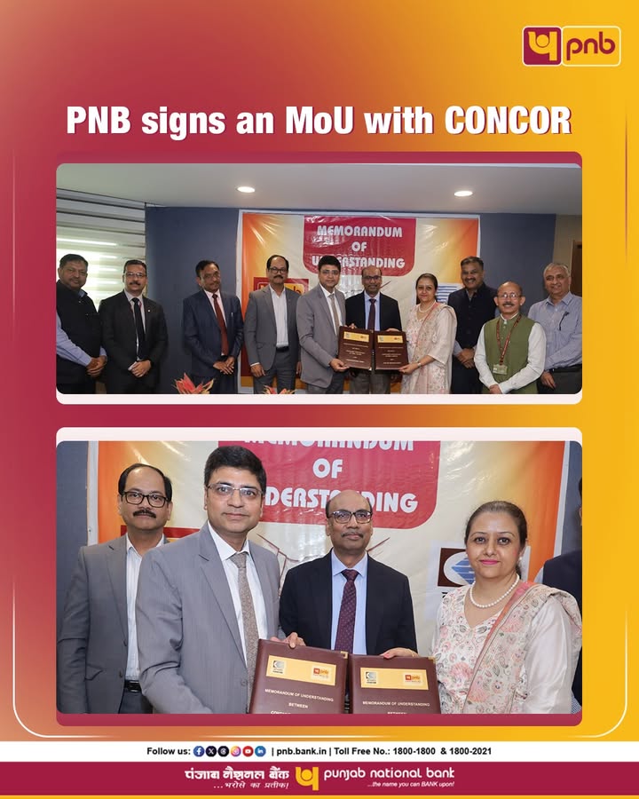 Punjab National Bank and Container Corporation of India Limited CONCOR have entered into a Memorandum of Understanding Mo...