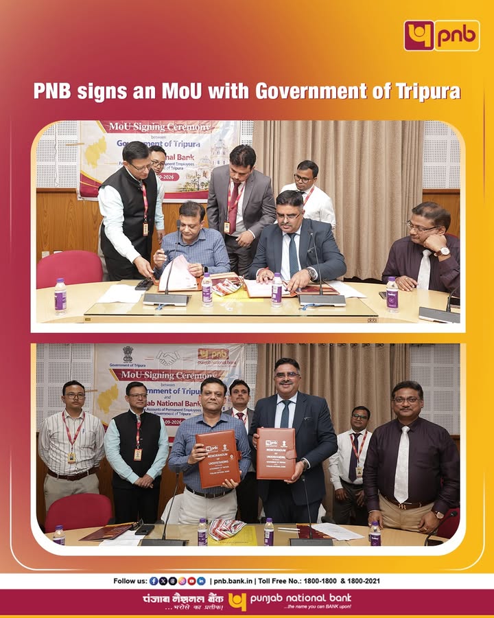 PNB has entered into an MoU with the Government of Tripura to offer a customised Salary Saving Account Scheme to permanent S...