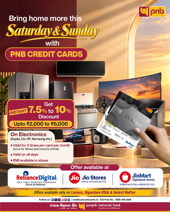 Make your Saturday Sunday more rewarding with PNB Credit Cards