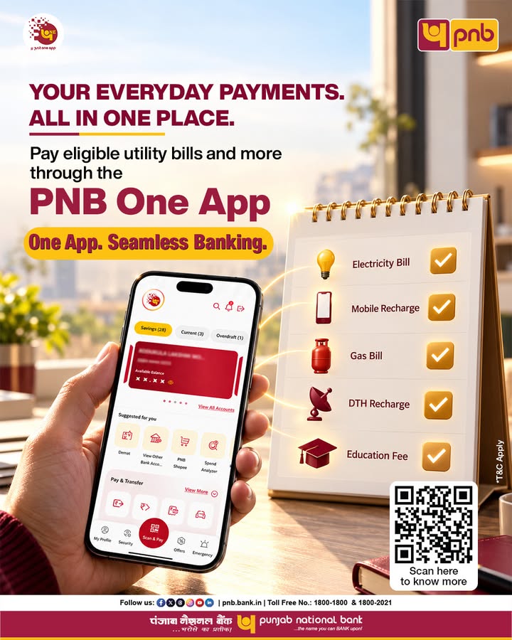 From paying bills to managing your everyday banking, PNB One App keeps it simple