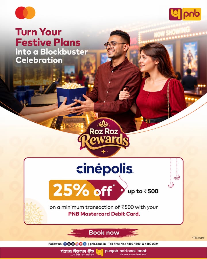 Enjoy the festive season with exciting offers and great savings on your PNB Mastercard Debit Card PNB Festivals Offers ...