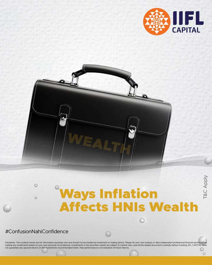 Here are a couple of different ways inflation can affect an HNIs wealth. IIFLCapital invest ConfusionNahiConfidence Inflation HNI Follow us for more updates Disclaimer https tinyurl.com IIFLCapital Here are a couple of different ways inflation can affect an HNIs wealth