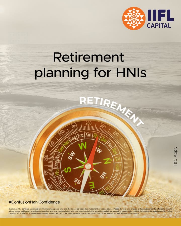 Heres how HNIs can plan for their retirement in India. IIFLCapital invest ConfusionNahiConfidence retirement HNI Follow us for more updates Disclaimer https tinyurl.com IIFLCapital Heres how HNIs can plan for their retirement in India